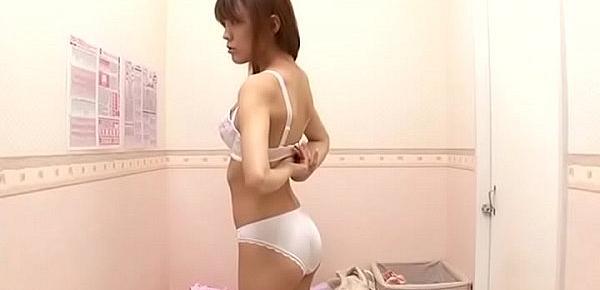  Cute Innocence looking japanese babe spied buying new bra